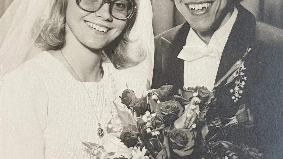 Ingrid och Tage Eriksson, Blåsmark, firar 50-årig bröllopsdag.