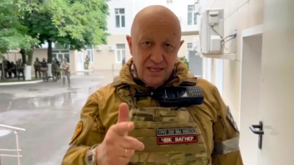Wagnerledaren Jevgenij Prigozjins medieimperium har stängts ner och tycks ha övertagits av Kreml. Bilden är från kuppförsöket den 24 juni.