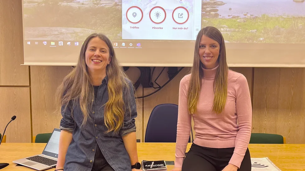 Utvecklarna Sara Sjöqvist och Louise Pettersson.  