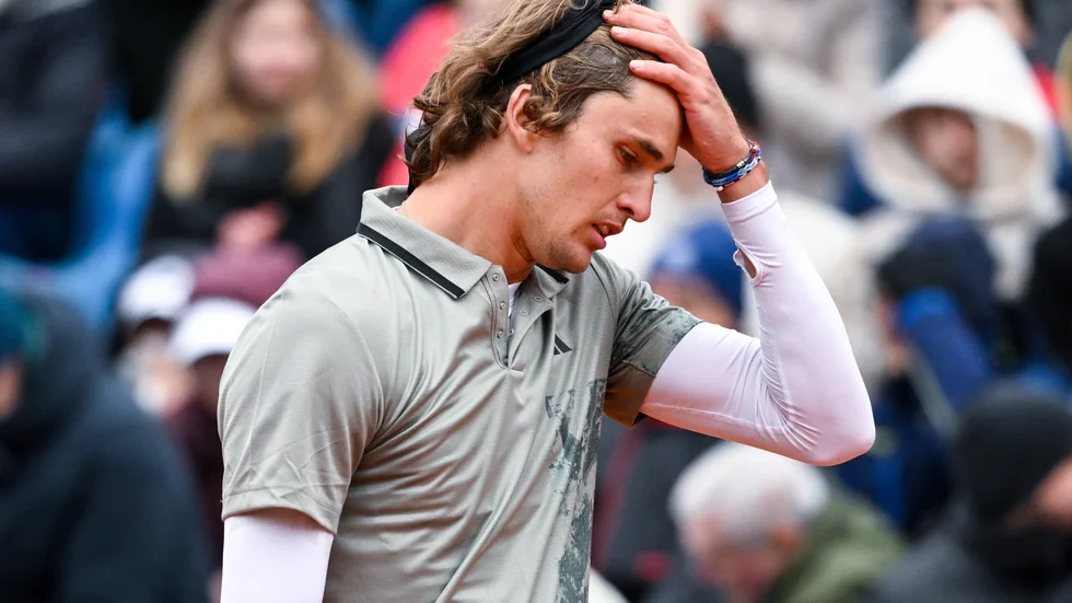 Födelsedagsbarnet Alexander Zverev fick inte fira. Arkivbild.