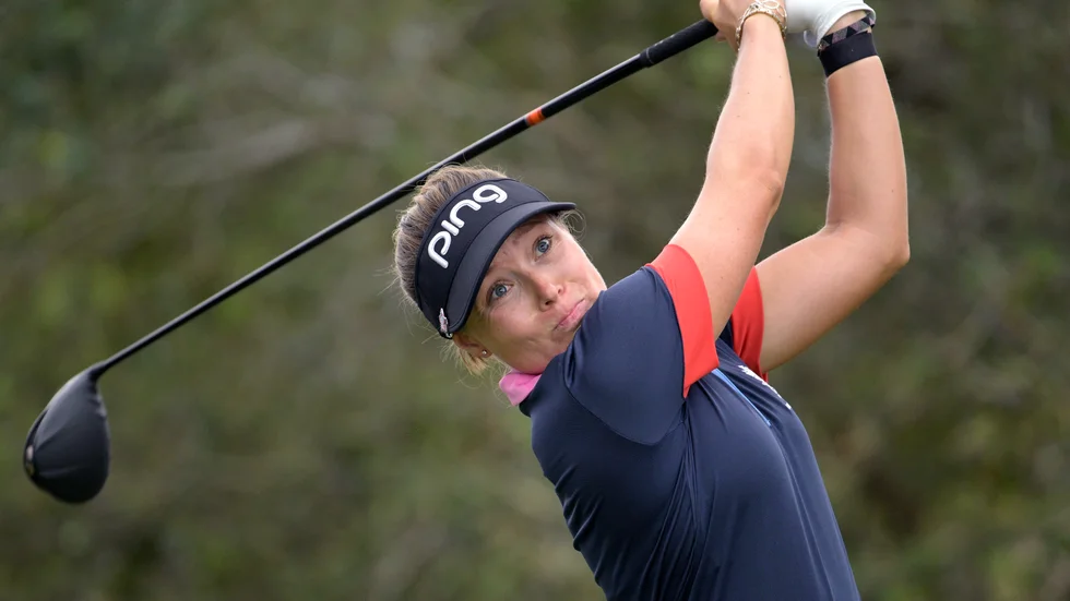 Linnea Johansson leder LPGA-tourtävlingen i Los Angeles efter den första rundan. Arkivbild.