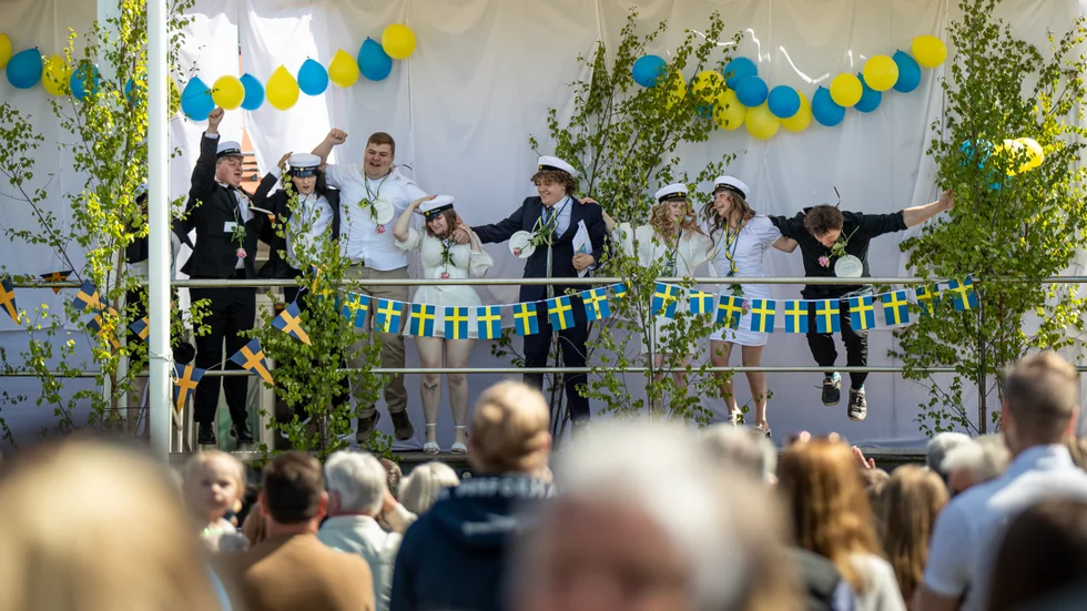 På onsdag är det dags för 2024 års avgångselevers att fira studenten. Det stora utspringet sker vid hus Oden, utgång D, med start klockan 12. Där får klasserna en minut var i rampljuset innan de lämnar plats åt nästa. (Arkivbild)