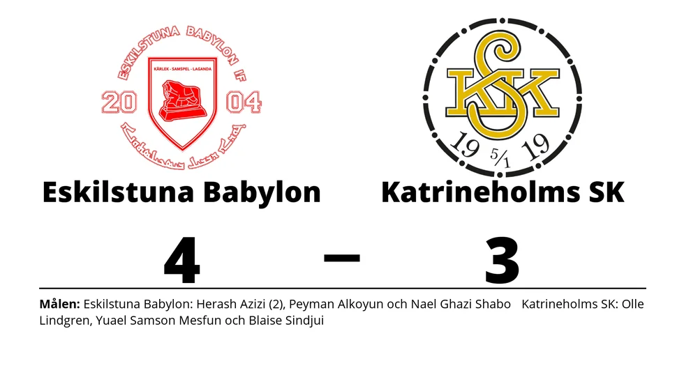 Eskilstuna Babylon IF vann mot Katrineholms SK FK