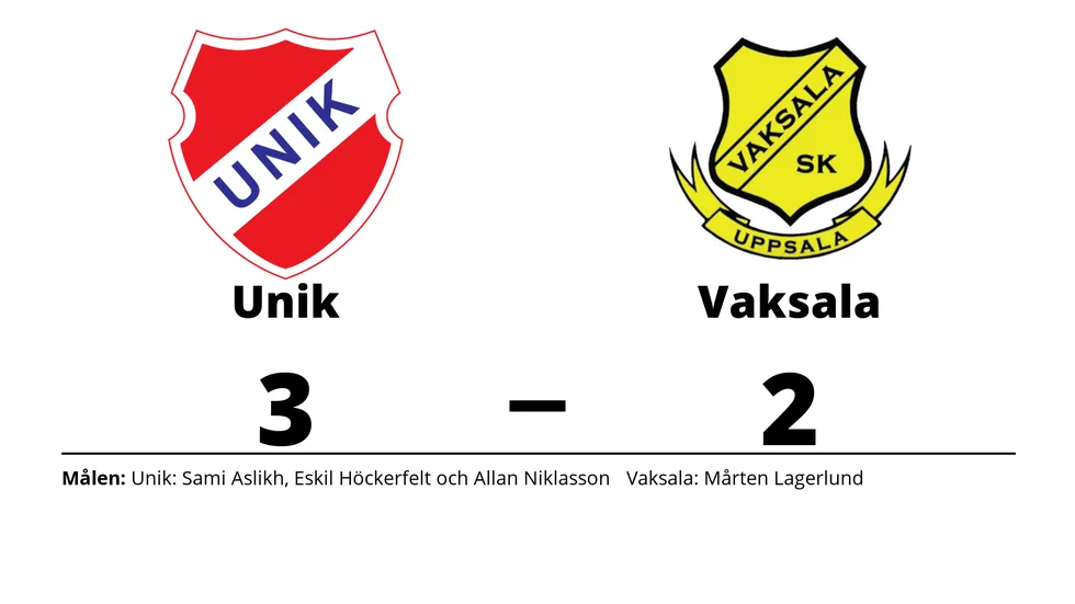 Unik FK vann mot Vaksala SK