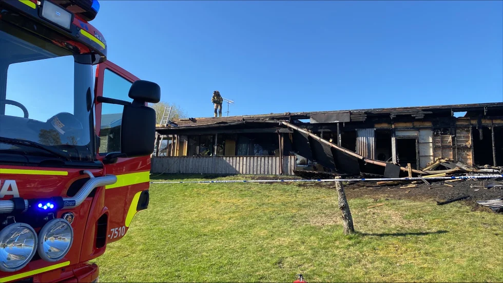 Branden på Sandtaget bröt ut under torsdagskvällen.