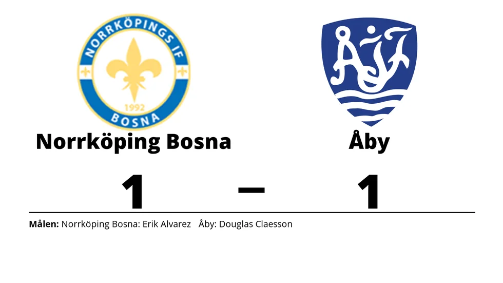 Norrköpings IF Bosna spelade lika mot Åby IF