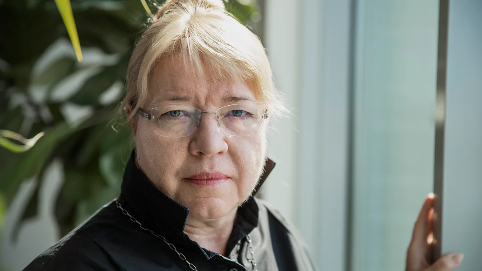 Människorättsorganisationen Memorials vd Jelena Zjemkova besökte Stockholm på inbjudan av kollegor i organisationen Right Livelihood.