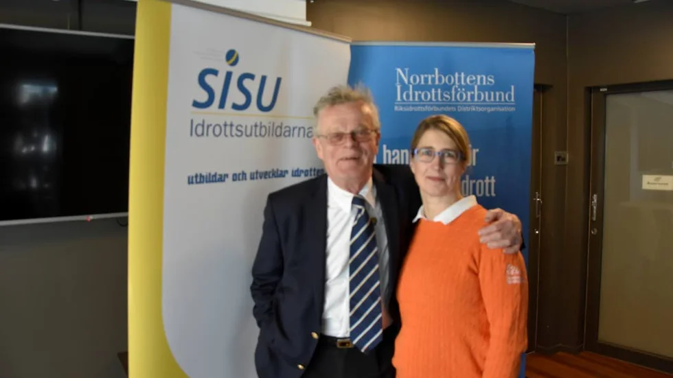 Möte. Riksidrottsförbundets Björn Eriksson och Katarina Halvardsson på Norrbottens Idrottsförbund träffades under onsdagen.