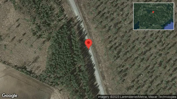 Stopp på väg 56 på grund av en singelolycka