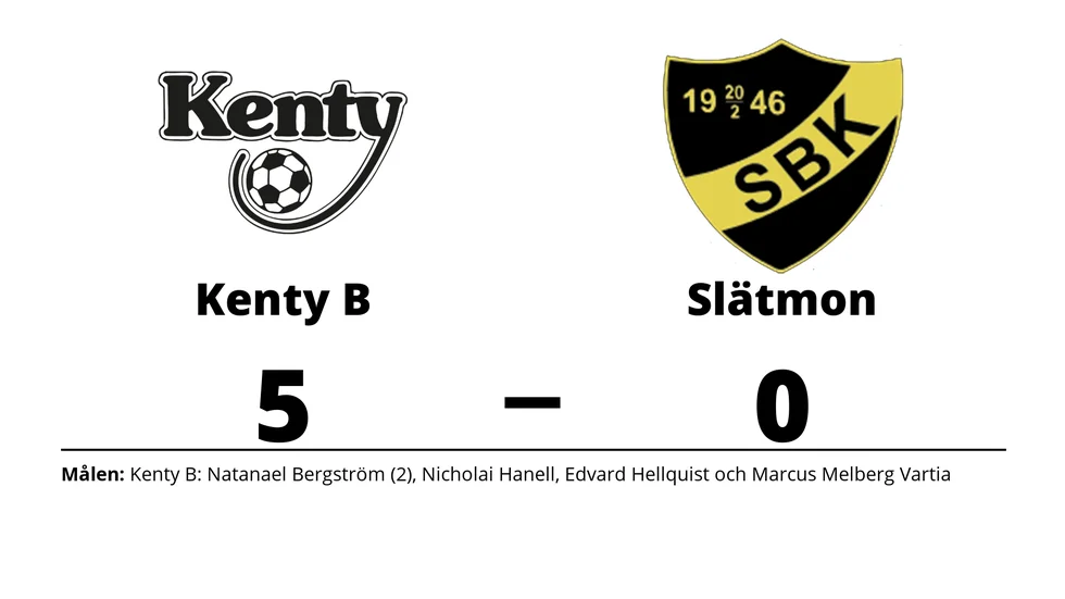 BK Kenty B vann mot Slätmons BK