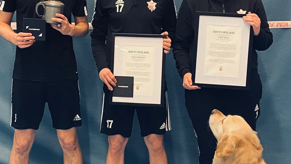 Willy Sedin, årets SIBK:are, Kalle Karlsson, årets spelare herr och Louise Hesse årets spelare dam. 