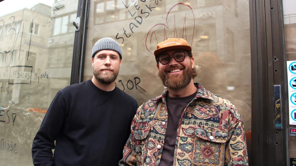Oscar "Nisse" Nilsson, till höger, bor för närvarande i Skellefteå, men flyttar i och med öppningen ner till Uppsala för att driva butiken med Joachim Ejderskog.