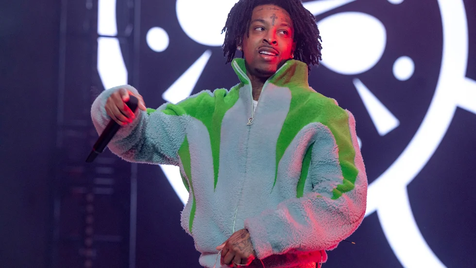 21 Savage har löst sina problem med uppehållstillståndet och får nu turnera i världen. Arkivbild.