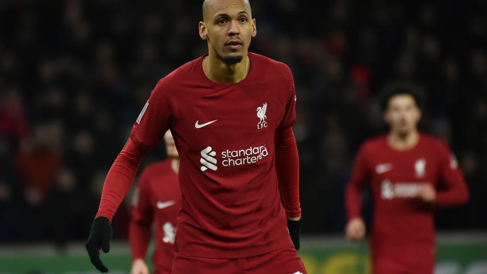 Fabinho lämnar nu Liverpool för spel i Saudiarabien. Arkivbild.