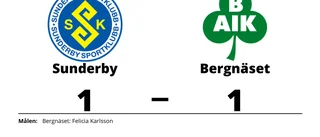 Äntligen poäng för Sunderby mot Bergnäset
