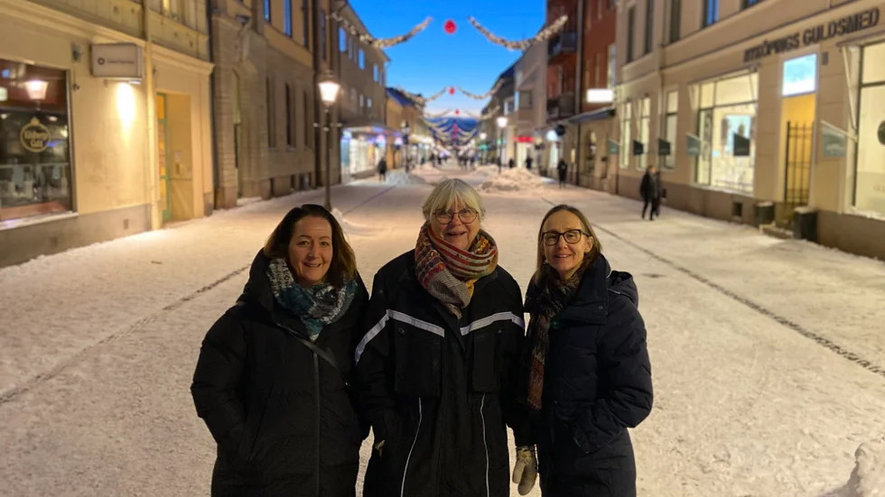 Nyköping räknas nu som en större stad och stadskärnan har växt. Det glädjer Erica Fjellstedt och Birgit Båvner från Nysam samt näringslivschef Sofia Rydingsvärd.