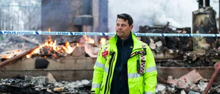 Bara grunden kvar av huset i Björnbo