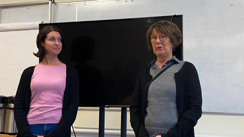 Eva-Mari och Katarina som ansvarar för äldresupporten i Luleå och Råneå.