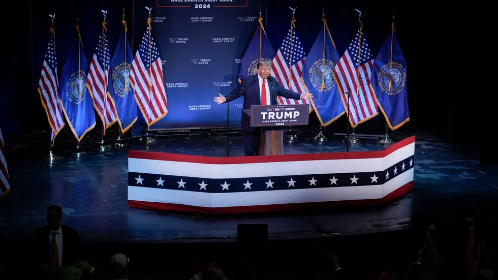 Donald Trump vann Republikanernas primärval i New Hampshire.