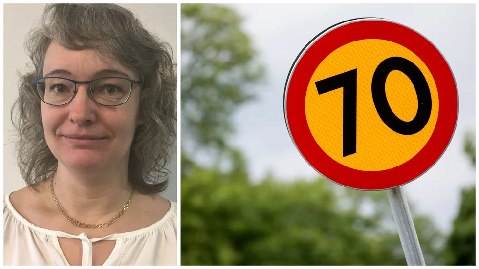 Ulrika Linderborg på Trafikverket anser att bashastigheten 70 km/tim är fortsatt lämplig på väg 1045 i Knivsta.