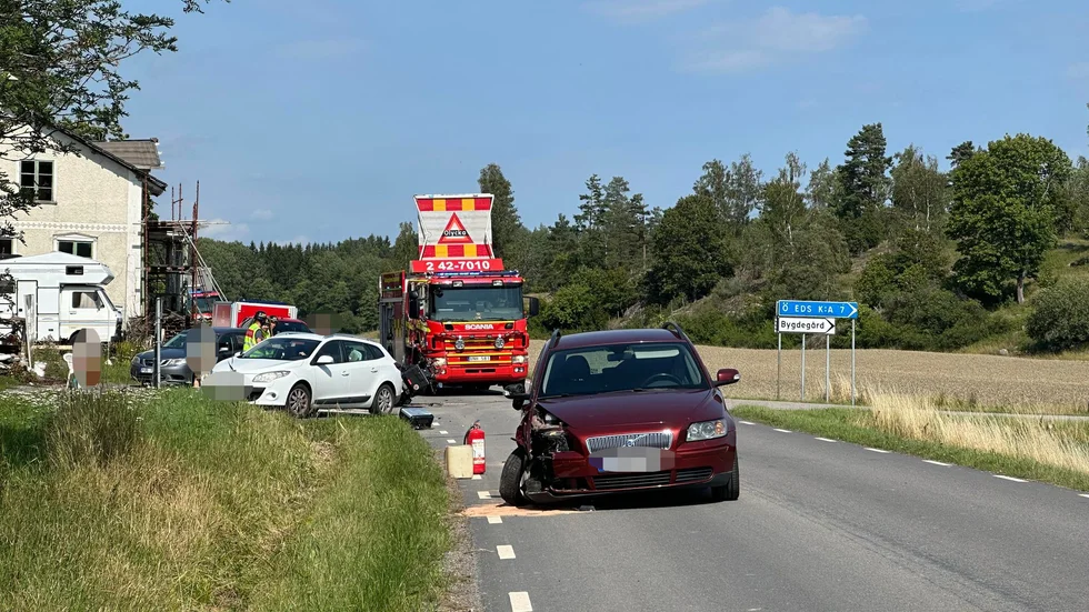 På lördagen inträffade en trafikolycka.
