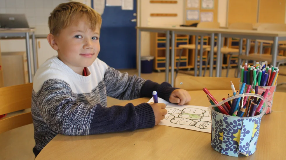 Loui Andersson ser fram emot att börja Ettan på Vimarskolan.