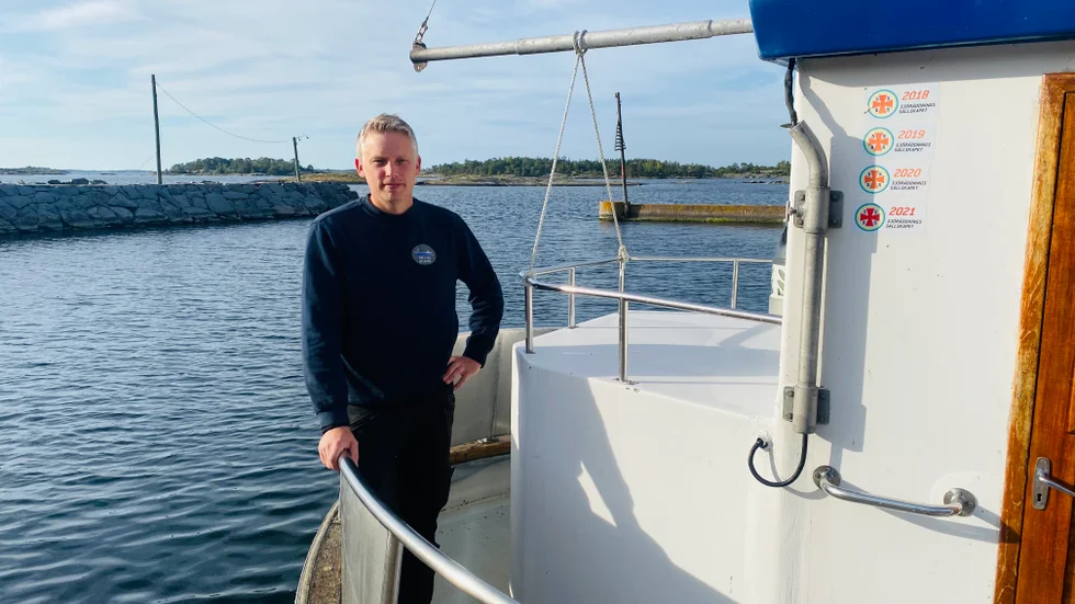 Magnus Svensson är ute på havet och fiskar varannan vecka, hela året, utom under sommarmånaderna.  