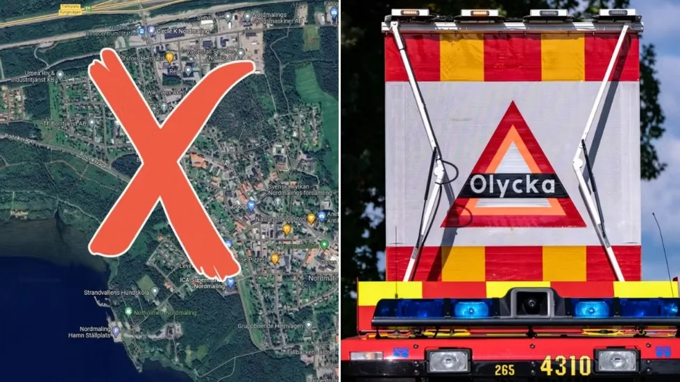 Larmet om olyckan kom in klockan 20 på måndagskvällen.