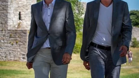 Visbymäklarna. Anders Larsson och Jörgen Andersson är delägare i det nya mäklarföretaget.Foto: Nicka Hellenberg