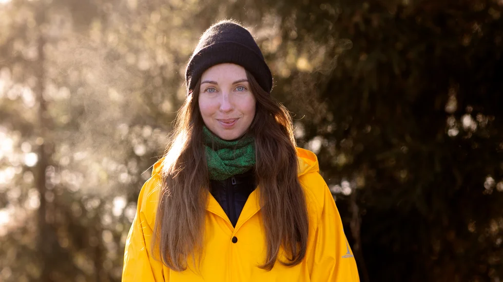 Fanny Sannerud från Enköping var en av aktivisterna som greps efter en protest utanför en massafabrik i norra Finland.