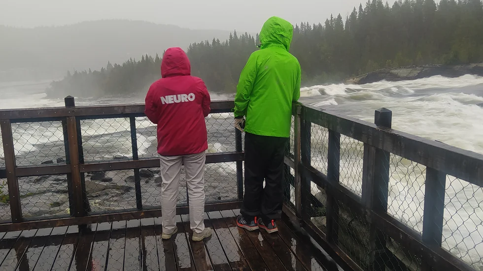 Storforsen var besöksmålet för Neuro Norrbotten.    