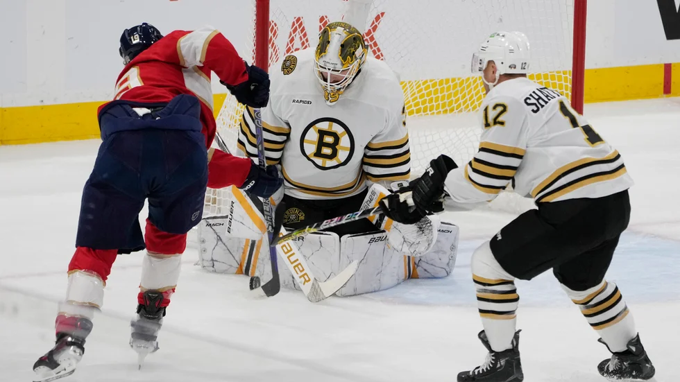 Boston Bruins svenske målvakt Linus Ullmark var i högform under matchen mot Florida natten mot torsdagen.