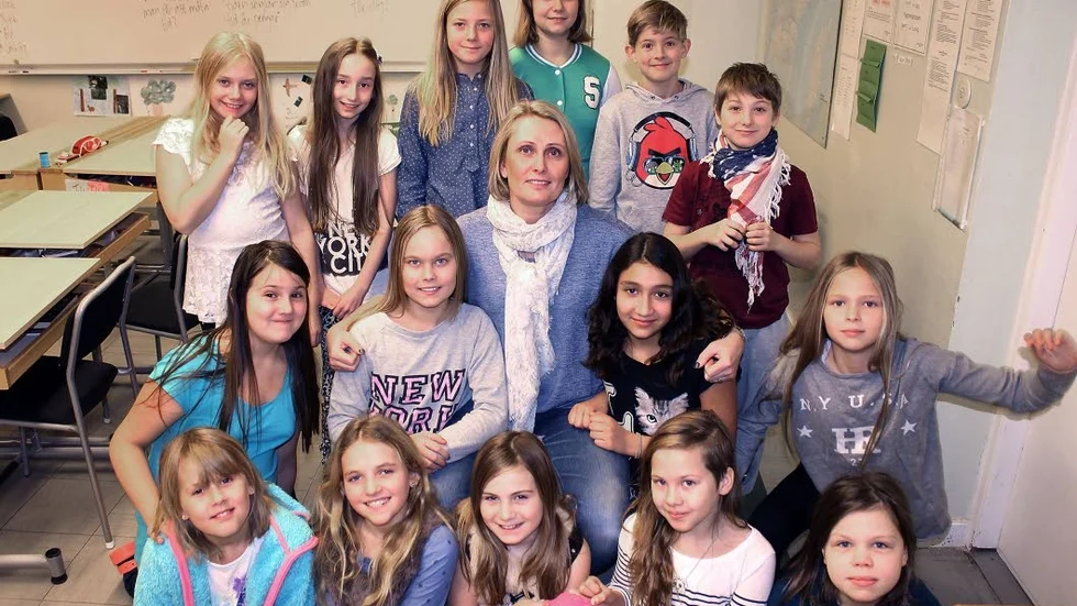 Lilla Karin Boye. Rektor Berit Olsson vikarierar i klass fyra på Lilla Karrin Boye den här dagen,
