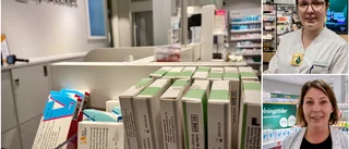 Rusning efter covidtester på Piteås apotek
