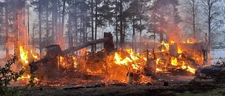 Kraftig villabrand – huset gick inte att rädda