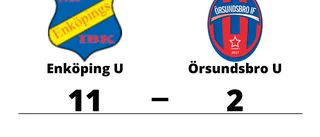 Storförlust för Örsundsbro U - 2-11 mot Enköping U