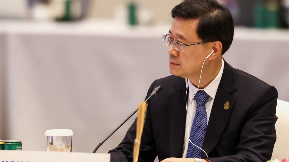 Hongkong inför en ny säkerhetslag 2024, enligt landets chefsminister John Lee. Arkivbild.
