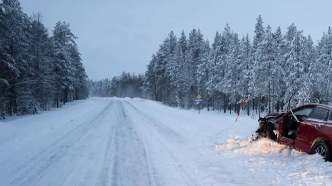 En personbil och en lastbil frontalkolliderade utanför Piteå på lördagen.