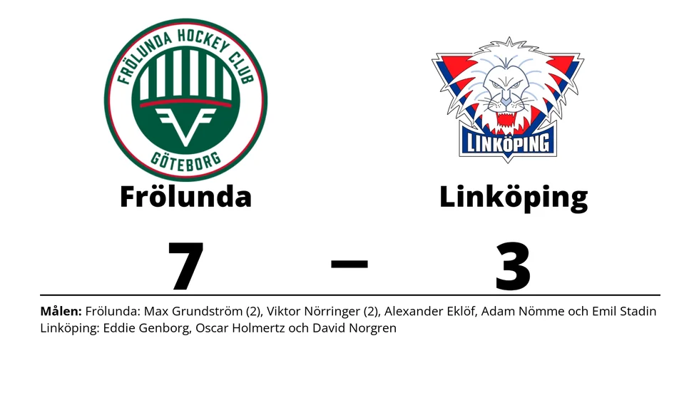 Frölunda vann mot Linköpings HC