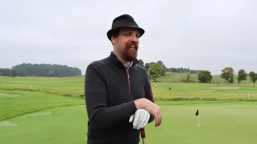 Ludwig Persson var på plats för att delta i årets sista tävling på Folksam Paragolf Tour.
