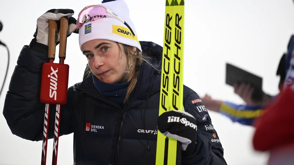 Ebba Anderssons testades positivt för covid-19 men är nu redo för premiären i Tour de Ski. Arkivbild.