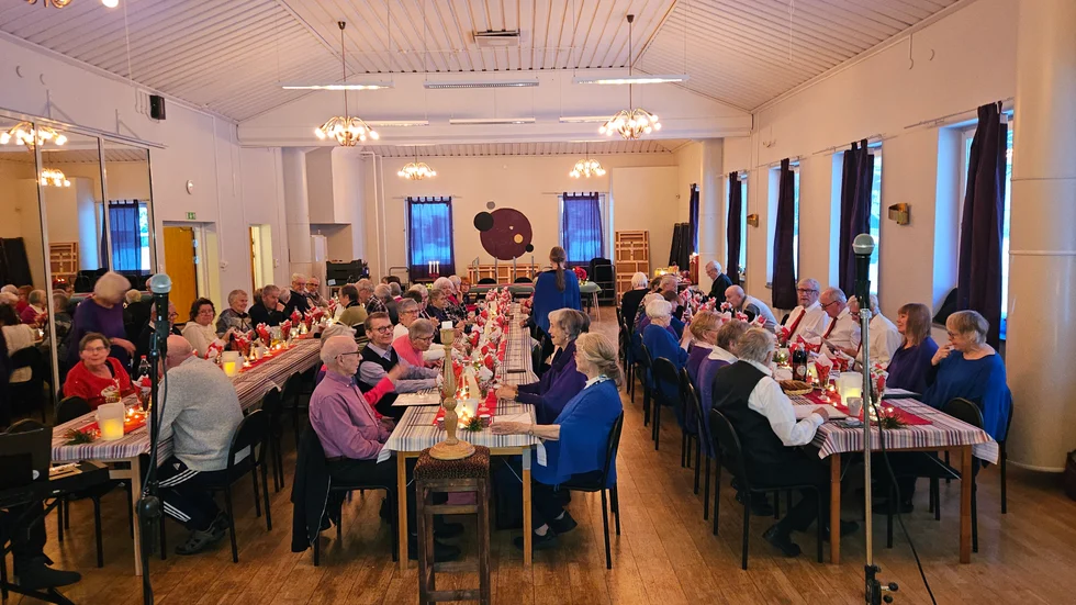 Det var god uppslutning på julfesten.