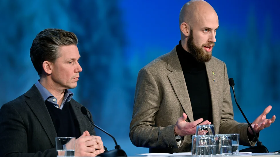 Försvarsminister Pål Jonson, t v, och civilförvarsminister Carl-Oskar Bohlin talade på måndagen under Folk och Försvars rikskonferens i Sälen.