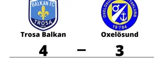 Bortaförlust för Oxelösund mot Trosa Balkan