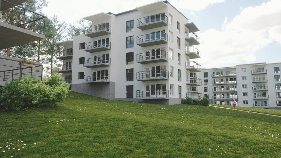Förtätning. 117 hyres- och bostadsrätter ska inrymmas i de nya sex huskropparna mot båthamnen på Gültzauudden.