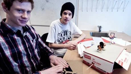 VAL. Oscar Kjellgren, till vänster, har valt naturvetenskapsprogrammet för att ha möjligheten att läsa vidare efter gymnasiet. Hans kompis Pontus Westerberg Lindgren valde flygteknik. "Det verkar roligt", säger han.
