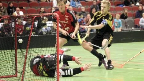 Jakob Söderström i Wibax kvitterade till 7-7 (snyggt pass av John Wirkola). Då trodde nog de flesta på hemmaseger.