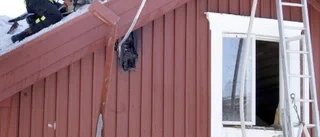 Svårsläckt glödbrand i villatak