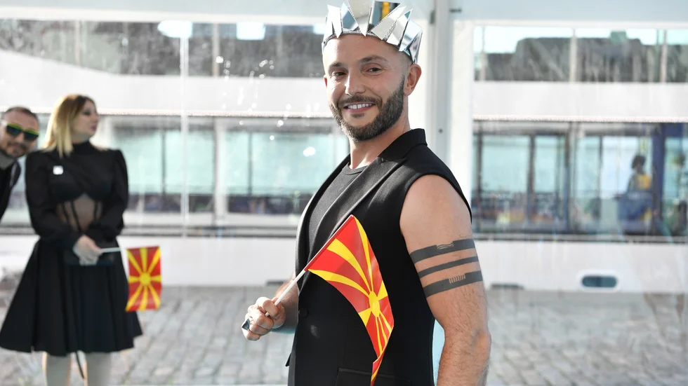 Vasil tävlade för Nordmakedonien i Eurovision Song Contest i Rotterdam 2021. Nästa år står landet över för att spara pengar. Arkivbild.