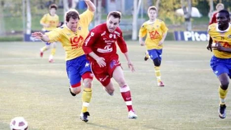 Johan Jonsson spelade i Piteå IF tillsammans med Victor Brännström fram till den här säsongen. (Arkivbild)